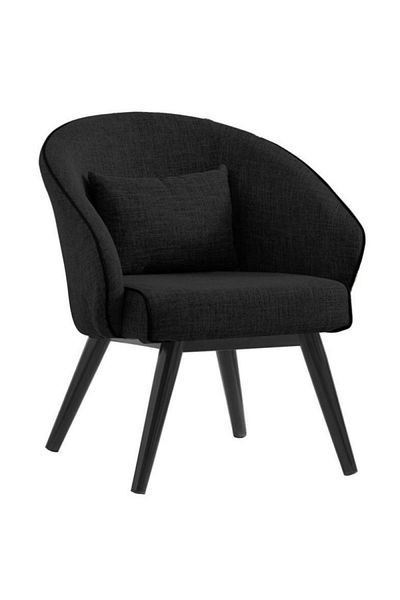 Generic Dining chair, Fabric Dining Side Chair With Black Legs Black