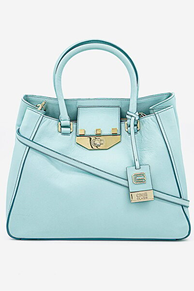 Cavalli Class Women Nappa Pop Satchels Bag 29 L x 25 H x 15 W cm, Turquoise