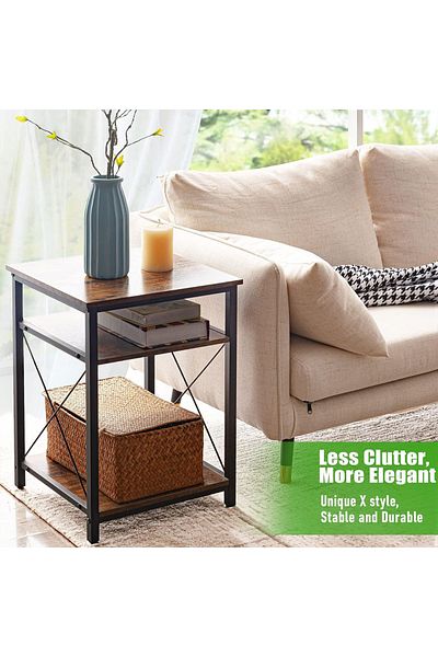 sharpdo 2-Piece Side Table Furniture Set, Multifunctional Coffee Table Combination 40*40*56CM