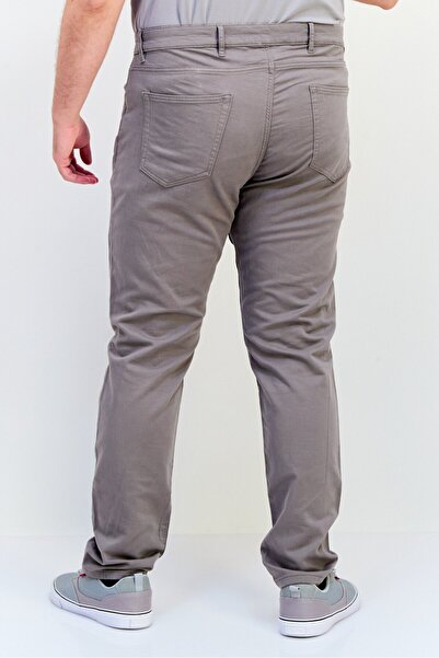CELIO Men Regular Fit Solid Chino Pants, Taupe