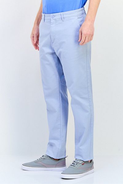 CELIO Men Slim Fit Solid Chino Pants, Light Blue
