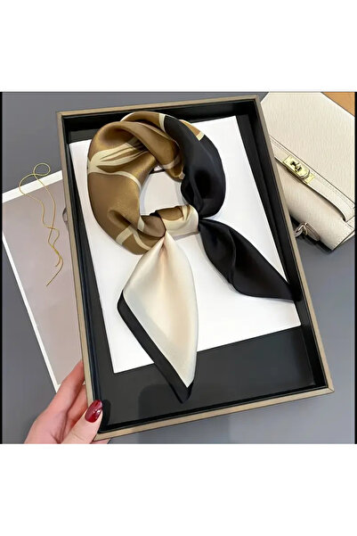 Zess store Kare Bohem Çiçek Desenli Eşap Fular