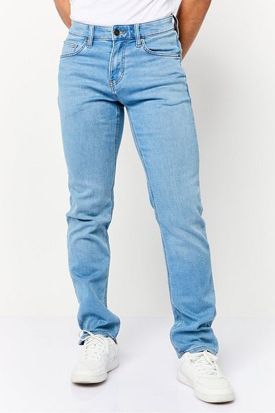 CELIO Men Straight Fit Washed Stretchable Denim Jeans, Blue