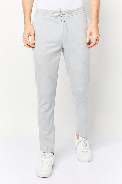 CELIO Men Regular Fit Plain Smart Jogger Pants,light Grey