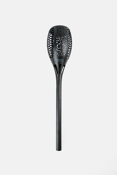 Bright Basics Solar Powered Flame Led Torch, Black
