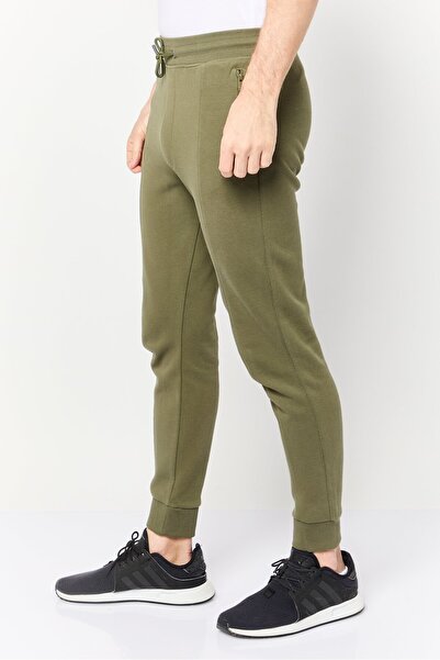 CELIO Men Regular Fit Textured Jogger Pants, Olive