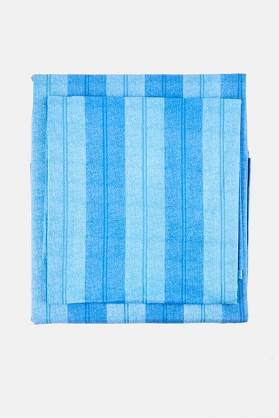 Nautica Double Stripe Bedsheet 228 x 274 cm, Blue