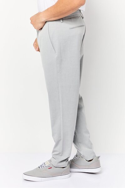 CELIO Men Stretch Fit Solid Chino Pants, Grey