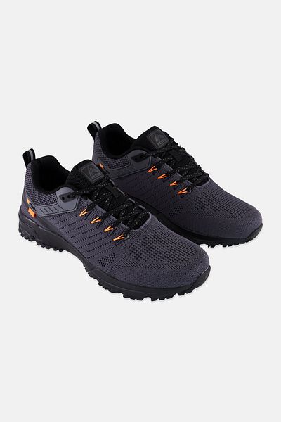RBX Men Brand Logo Lace Up Hiking Shoes, Dark Grey
