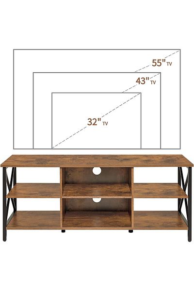 sharpdo Living Room Home TV Cabinet with Multi-layer Storage and Strong Load-Bearing Capacity 105*37*46CM