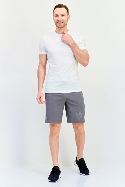 GAP Men Brand Logo Basic Shorts, Dark Grey