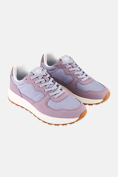 RBX Women Brand Logo Lace Up Outdoor Shoes, Purple