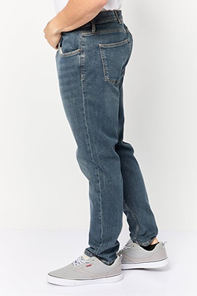 CELIO Men Tapered Fit Washed Stretchable Denim Jeans, Blue