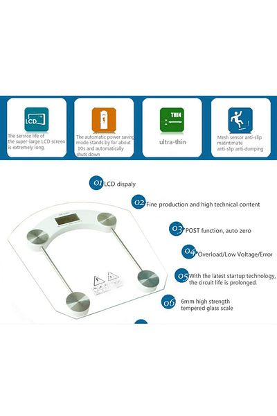 Lumely High-precision electronic weight scale,LCD display,durable,non-slip corners,suitable for home use