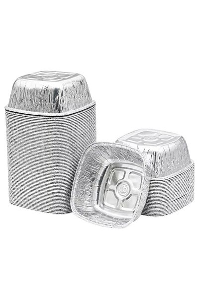 Ambalaj Evi Aluminum Rice Pudding Container 100 Pieces Ashura Bowl Aluminum 100 Pieces