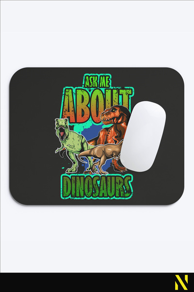 nilizma Ергономична подложка за мишка с динозавърска тематика и неплъзгаща се основа за дома и офиса