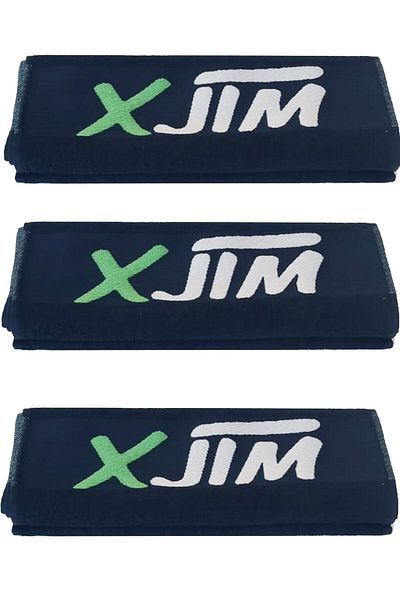 XJIM 30X100 cm 100% Cotton Black Sports Towel - Training Golf Boxing - Pack of 3