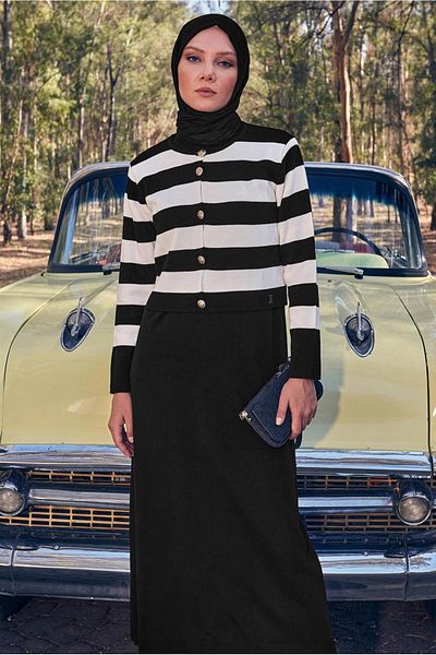 Alvina STRIPED DRESSED KNIT SUIT 44094