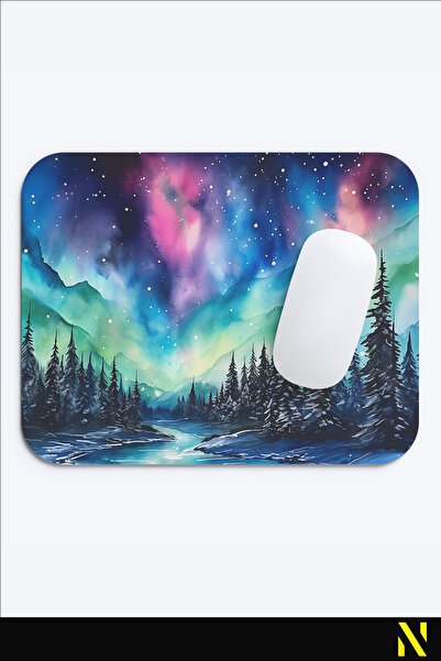 nilizma Ергономічна підкладка для миші з видом на північне сяйво, нековзна ос...