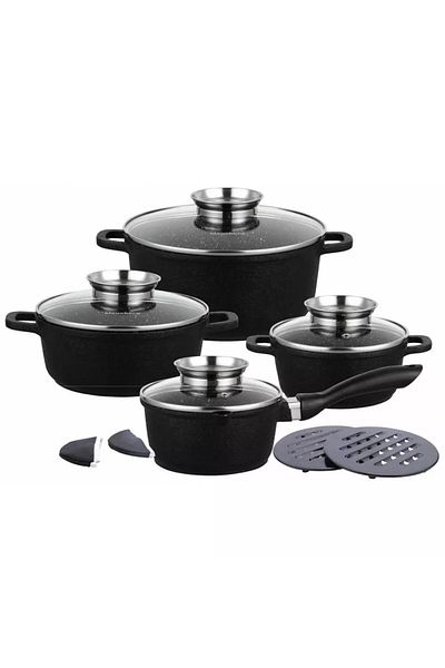 Klausberg Set Of Pots With Lids 16/16/20/24 Cm Kb7360