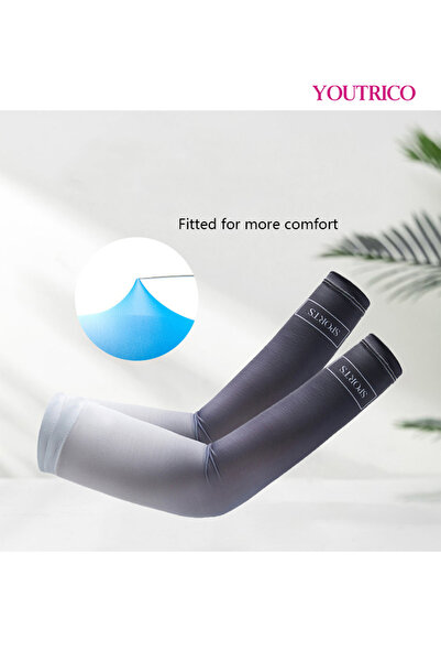 Youtrico Gloves Ice Silk Uv Blocking Arm Covers For Driving/cycling Spf50 High Protection