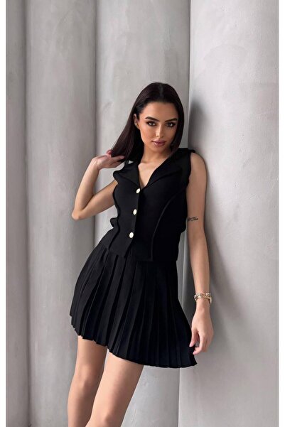 Ware Women's Summer Vest Mini Skirt Suit