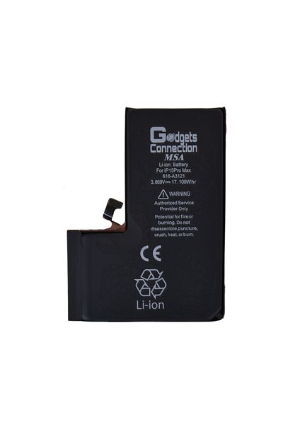 Gadgets Connection Replacement Battery for Apple iPhone 15 Pro Max in Black