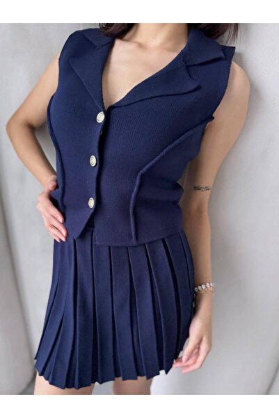 Ware Women's Summer Vest Mini Skirt Suit