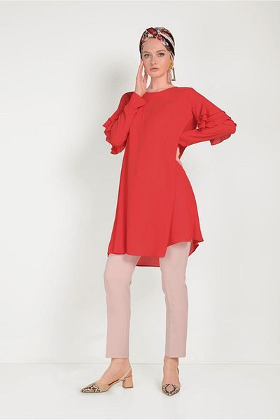 Alvina Tunic with Sleeves Frill 40493
