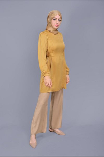Alvina Back Embroidered and Belted Tunic - 41601