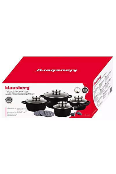 Klausberg Set of pots with lids 16/16/20/24 CM KB7360
