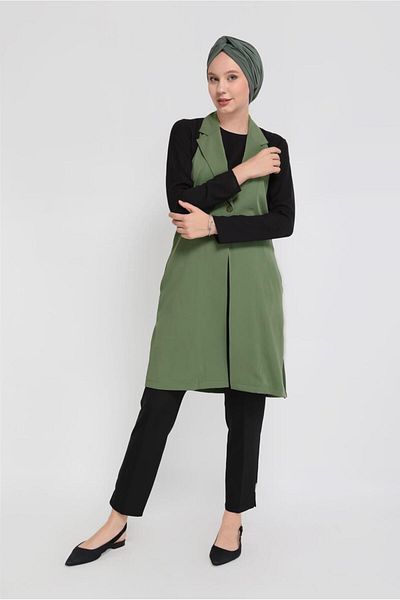 Alvina Button Detailed Crossbody Vest 40845