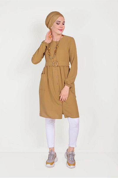 Alvina Tunic with Button and Pocket Detail 40151