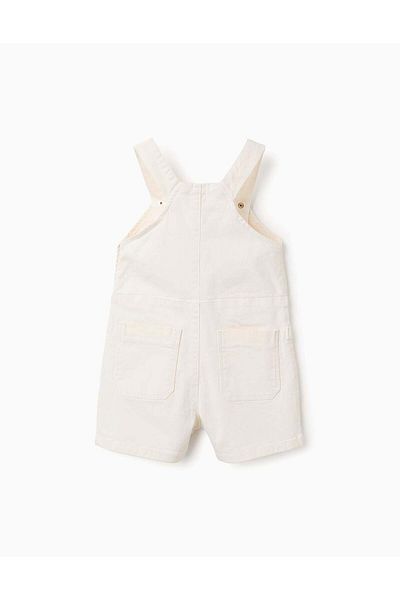 Ziddy Twill Dungarees for Girls, Beige