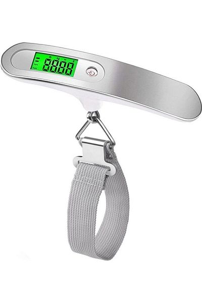 Generic Digital Stainless Steel Luggage Scale With Backlight 50kg Silver