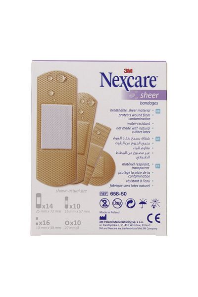 Nexcare Sheer Bandages 50pcs