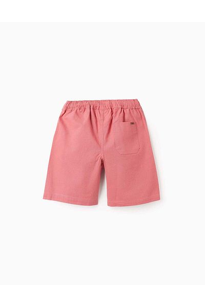 Ziddy Cotton and Linen Shorts for Boys 'Midi', Pink