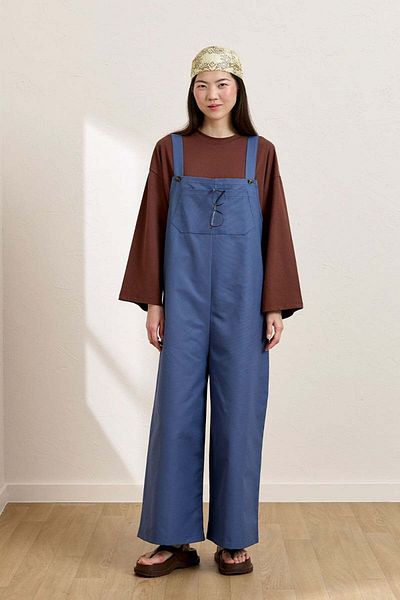 Ceylan Otantik Indigo Linen Salopet Jumpsuit