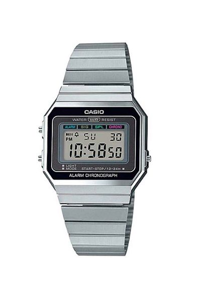 Casio Stainless Steel Digital Wrist Watch A700w-1adf - 36 Mm - Silver
