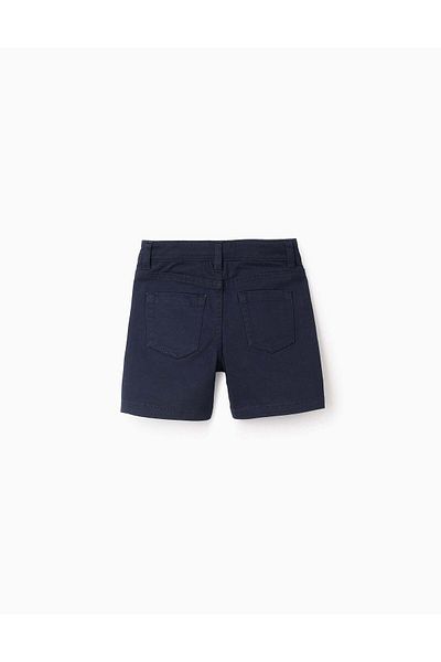 Ziddy Twill Shorts for Baby Boys, Dark Blue