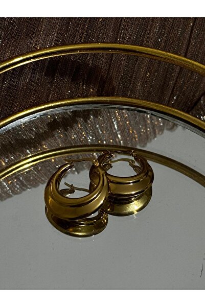 MODA Gold Yuvarlak Halka Küpe