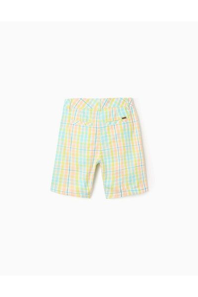 Ziddy Cotton Checked Shorts for Boys 'B&S', Multicolour