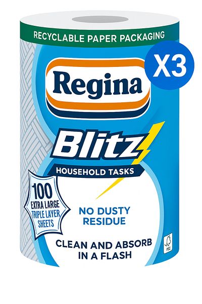 Regina KITCHEN TOWEL 3PLY BLITZ