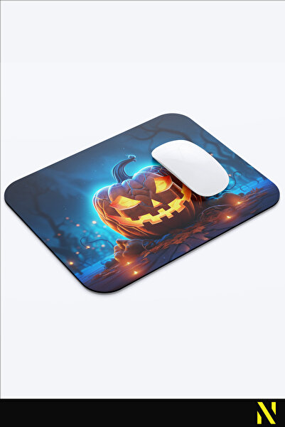 nilizma Ергономична подложка за мишка с мотив за Хелоуин и противоплъзгаща основа за дома и офиса