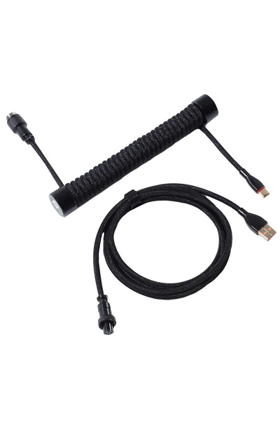 Gravastar Sarmal Aviator USB to Type-c Mekanik Klavye Uyumlu Oyuncu Kablosu, 1.85m, Siyah