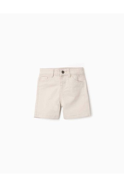Ziddy Twill Shorts for Baby Boys, Beige