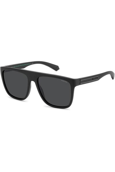 Polaroid Polarized Sunglasses Men Pld 2162/s 003/m9 58, Plastic, Black, 58 Mm