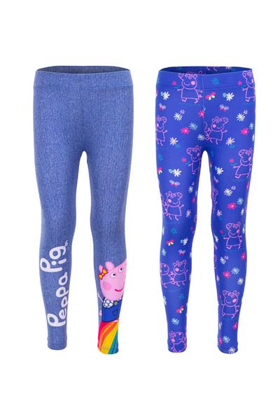 Peppa Pig Set of 2 pairs of pants for girls, multicolor, size 110-116 cm, Peppa Pig
