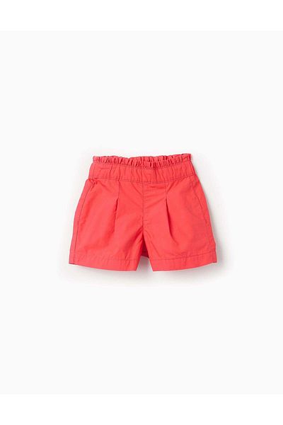 Ziddy Poplin Shorts for Baby Girls, Red