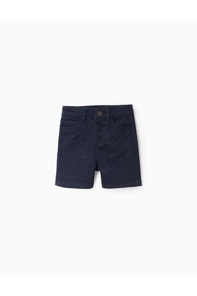 Ziddy Twill Shorts for Baby Boys, Dark Blue